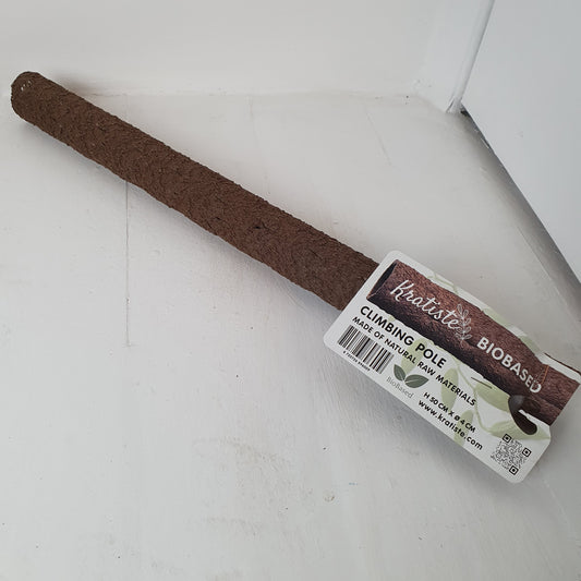 Kratiste Biobased Bark Effect 50cm x 4cm Climbing Pole and 15 clips