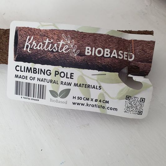 Kratiste Biobased Bark Effect 50cm x 4cm Climbing Pole and 15 clips