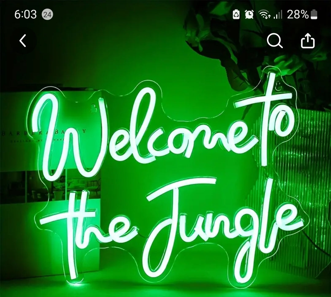 Neon Welcome / Plant USB Signs