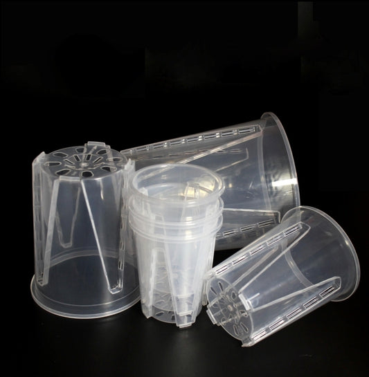 Clear Plastic Round Plant Pots - various sizes available