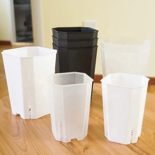 Reduced - Plastic Black Matt Tower Aroid Plant Pots - various sizes available
