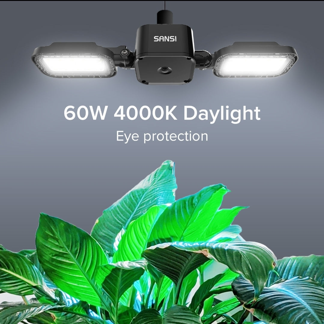 Sansi 60W Adjustable Panel Led Full Spectrum Grow Light E27 Fitting