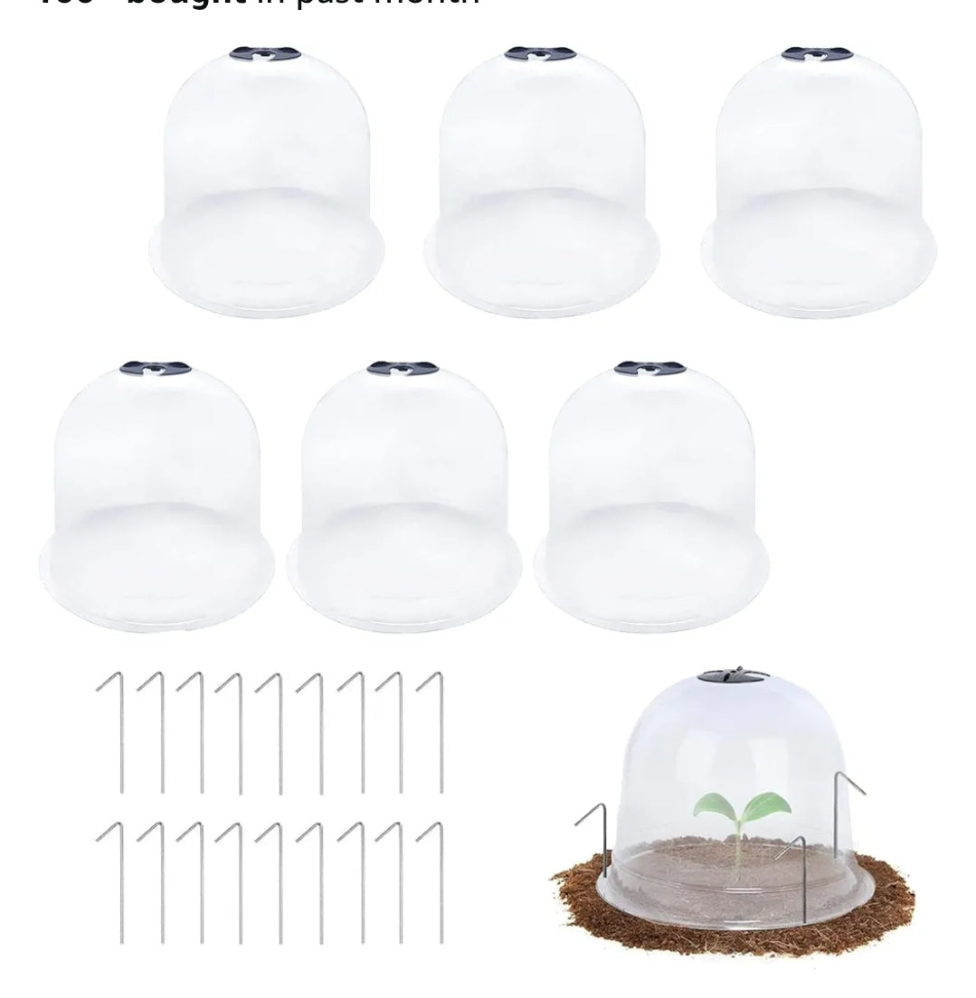 Plant Dome Bell Jar Cloches with vents and 2 nails 33 x 31cm