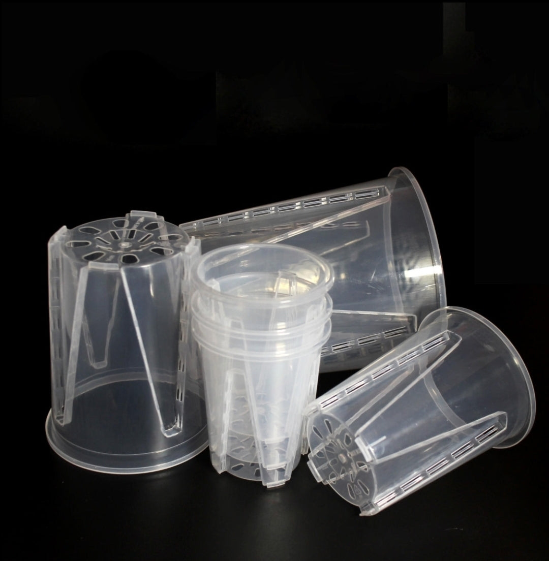 Clear Plastic Plant Pots - various sizes available