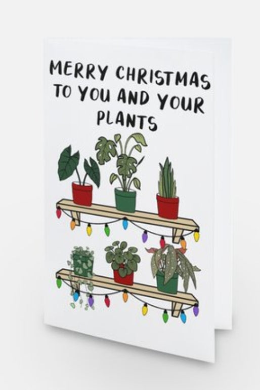 Planty Merry Christmas - Greetings Card - see description