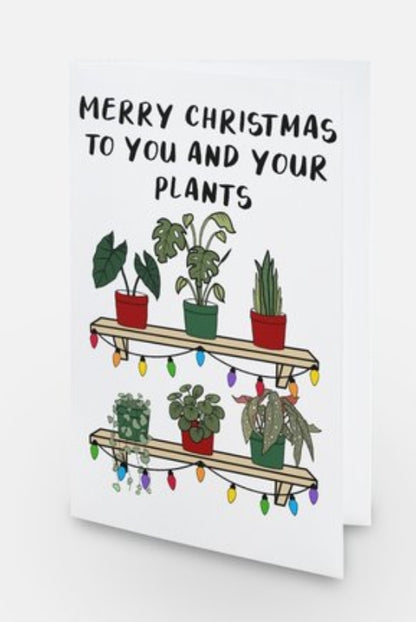 Planty Merry Christmas - Greetings Card - see description