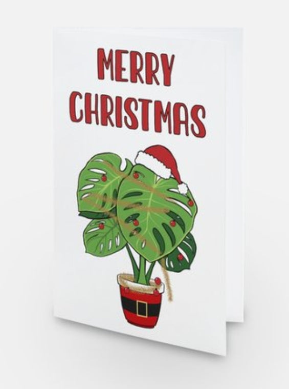 Planty Merry Christmas - Greetings Card - see description