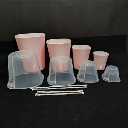 Pre - Order - Pink Glossy Self Watering Plant Pots with Clear Inner | Multiple Sizes