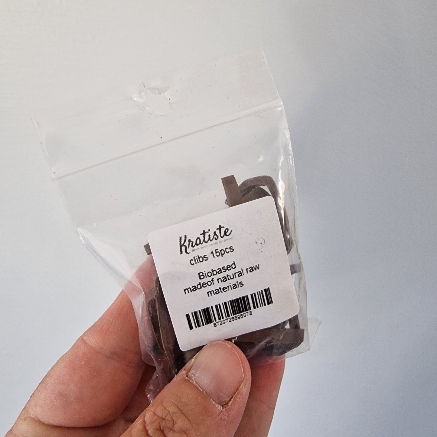 Kratiste Biobased Bark Effect 45cm x 4cm Climbing Pole and 15 clips