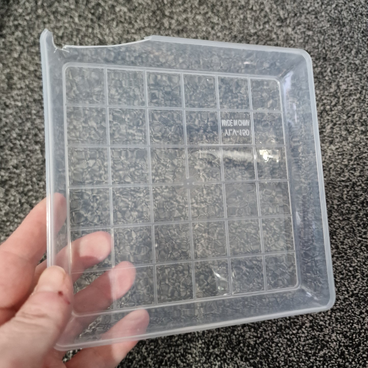 Slight Damage Clear Square Plant Saucers Fit Tower Pots - 15cm