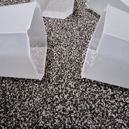 Slight Damage Plastic Semi Transparent Tower Aroid Plant Pot 9cm