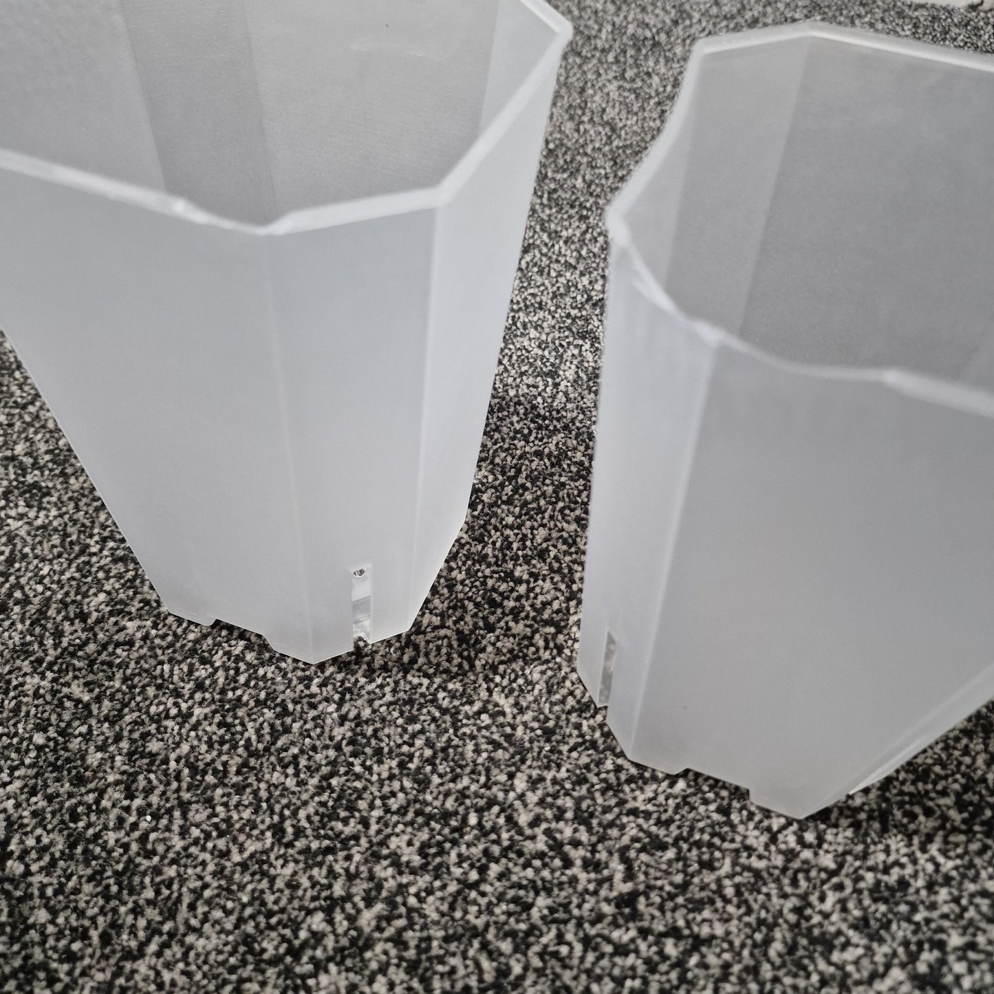 Slight Damage Plastic Semi Transparent Tower Aroid Plant Pot 12cm