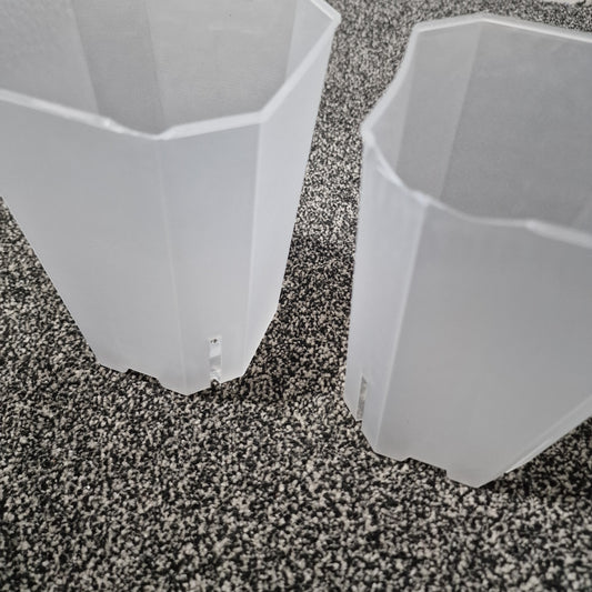 Slight Damage Plastic Semi Transparent Tower Aroid Plant Pot 12cm