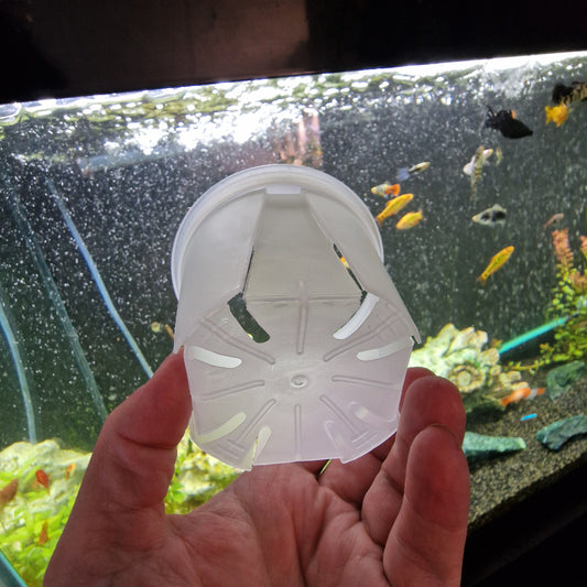 Round Plastic Semi Transparent Plant Pots all sizes