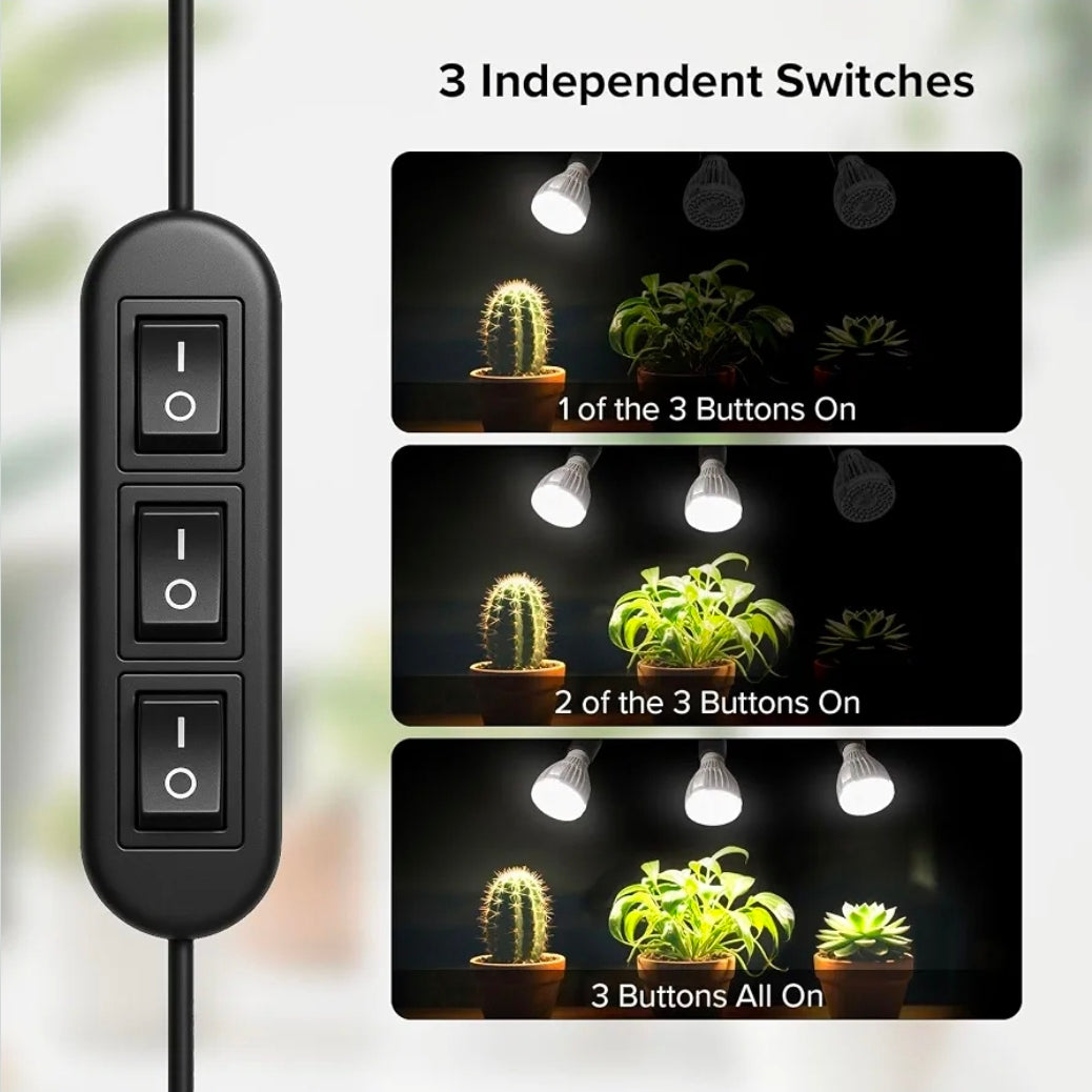 🌿 Sansi Grow Light - 3 Head Full Spectrum LED - see description