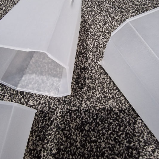 Slight Damage Plastic Semi Transparent Tower Aroid Plant Pot 9cm