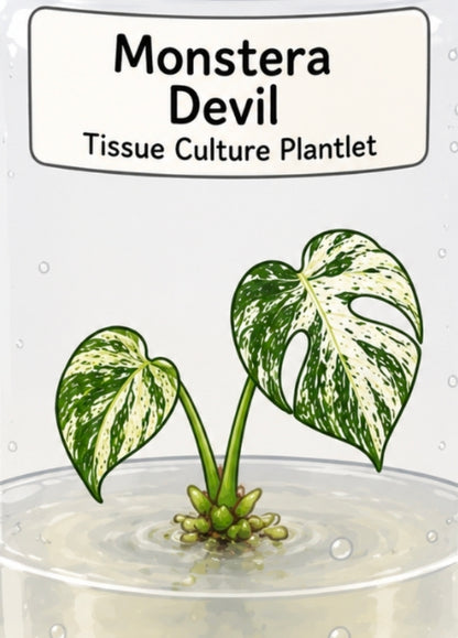 Choose your own Monstera Devil Tissue Culture Plantlet Pre-Order - see description