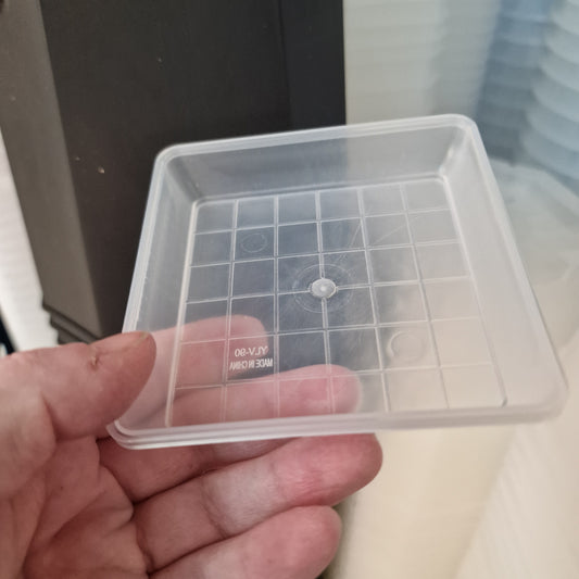 Clear Square Plant Saucers Fit Tower Pots – Various Sizes