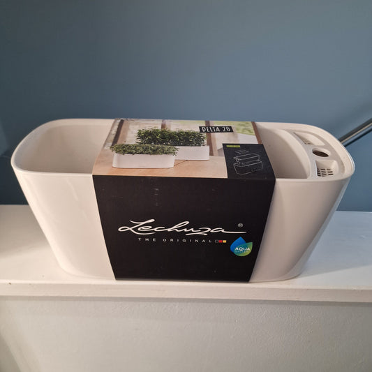 DELTA 20 White High Gloss – Self-Watering Planter (5L)