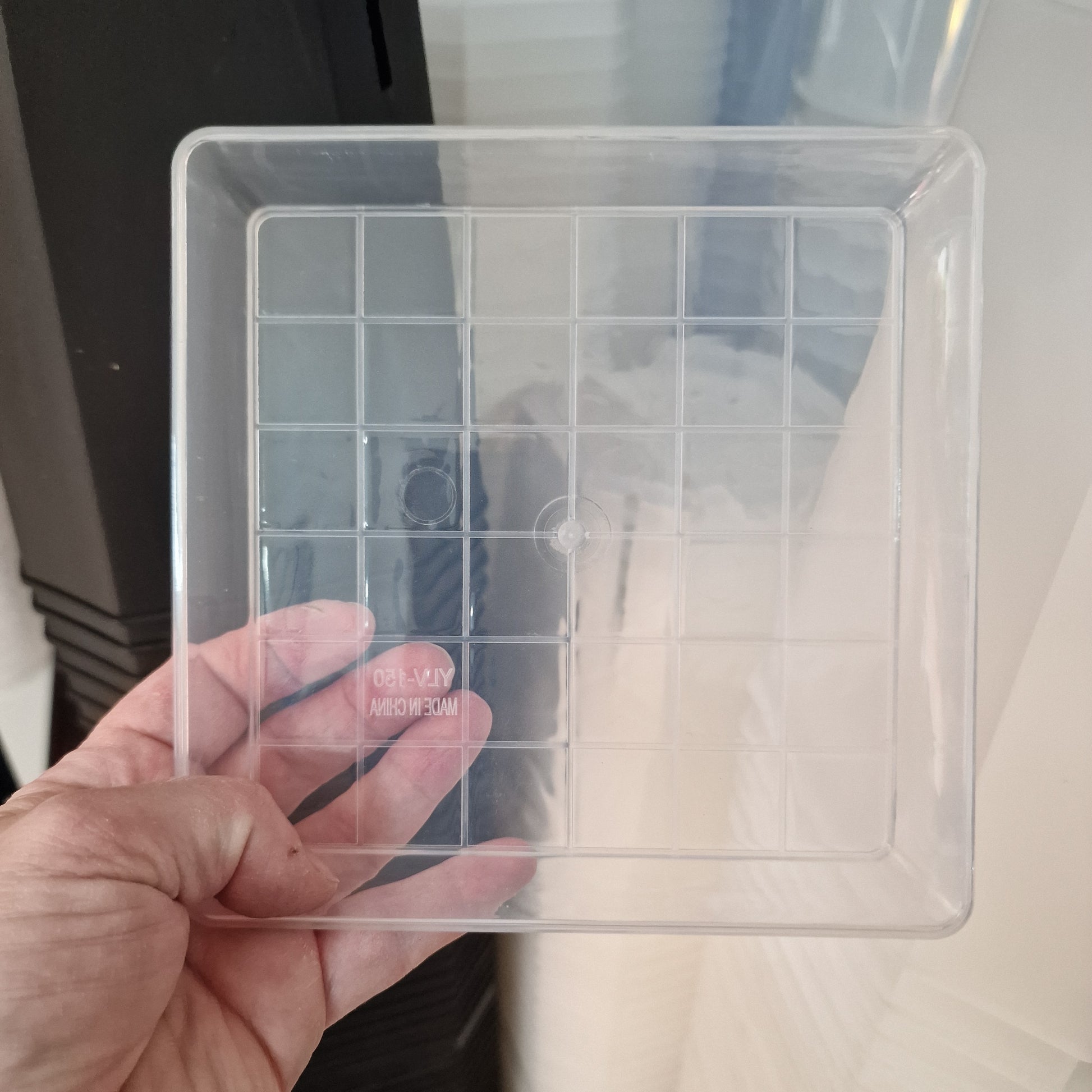 square clear plastic plant saucers Clear Square Plant Saucers – Various Sizes