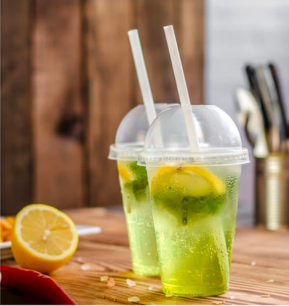 16oz / 500ml Clear Smoothie Cups with Dome Lids – Ideal Humidity Domes for Cuttings and Plantlets