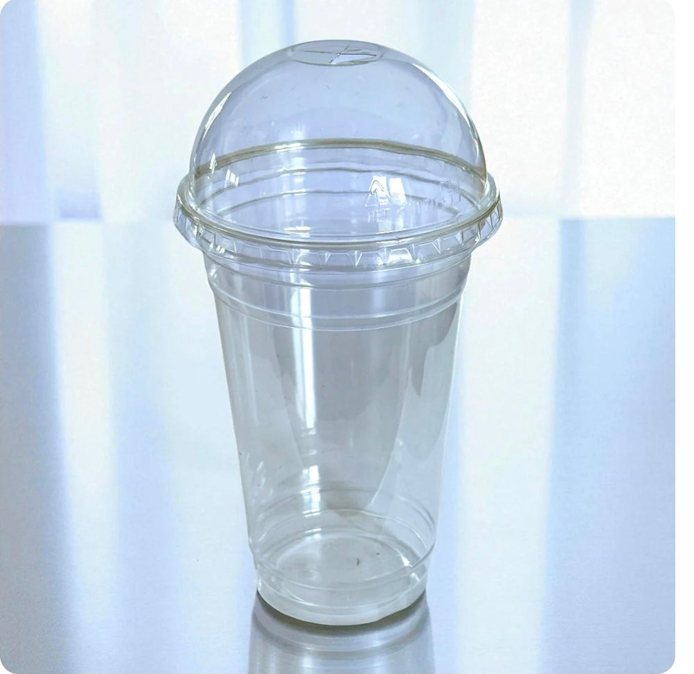 20oz / 591ml Clear Smoothie Cups with Dome Lids – Ideal Humidity Domes for Cuttings and Plantlets