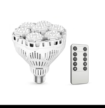 Pre order due 13 Sept - Sansi 40W Dimmable with Remote Control LED Grow Light Bulbs Full Spectrum E27